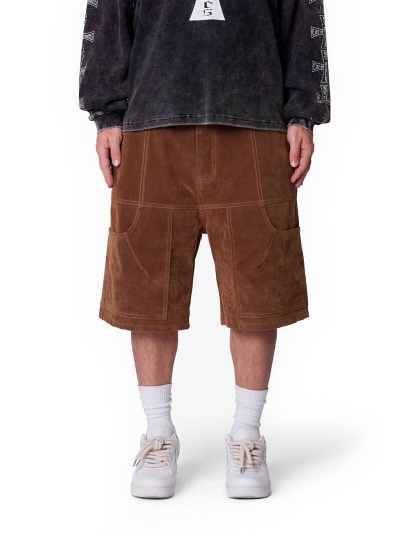 Baggy-Suede-Work-Shorts-Brown-2