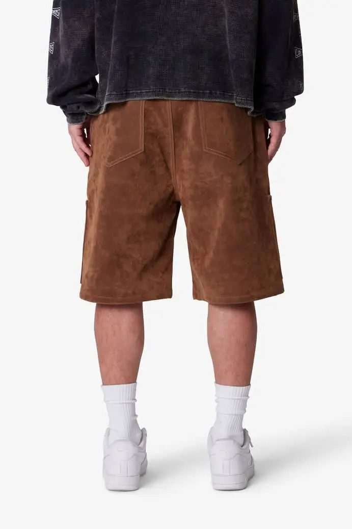 Baggy-Suede-Work-Shorts-Brown-5
